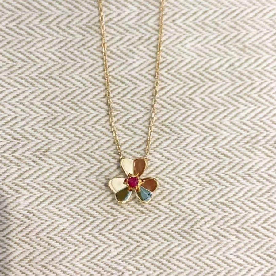 [OAKJURI Jewelry]FRIVOLE GOLD FLOWER NECKLACE