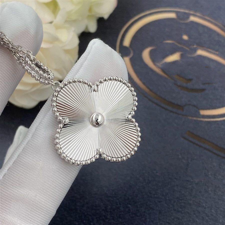 [OAKJURI Jewelry]CLOVER 25MM SILVER BIG CLOVER NECKLACE