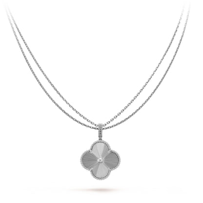 [OAKJURI Jewelry]CLOVER 25MM SILVER BIG CLOVER NECKLACE
