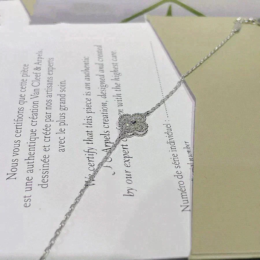 [OAKJURI Jewelry]CLOVER  SINGLE FLOWER BRACELET SILVER