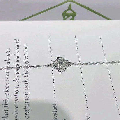 [OAKJURI Jewelry]CLOVER  SINGLE FLOWER BRACELET SILVER