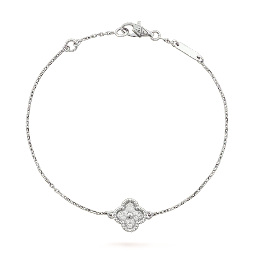 [OAKJURI Jewelry]CLOVER  SINGLE FLOWER BRACELET SILVER