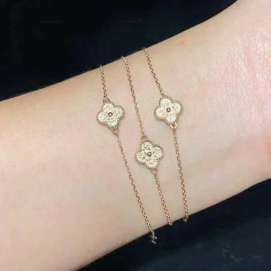 [OAKJURI Jewelry]CLOVER SINGLE FLOWER BRACELET