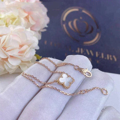 [OAKJURI Jewelry] Clover White Mother-of-Pearl & JUSTE Bracelet Stack Set