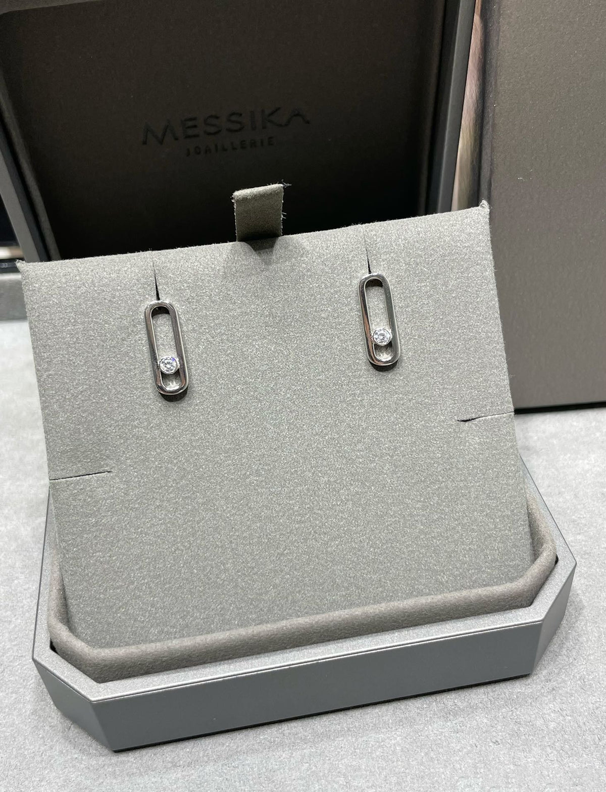 [OAKJURI Jewelry]MOVE UNO SMALL 1 DIAMOND EARRINGS