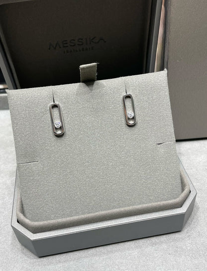 [OAKJURI Jewelry]MOVE UNO SMALL 1 DIAMOND EARRINGS