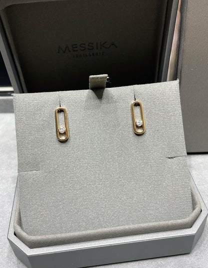 [OAKJURI Jewelry]MOVE UNO SMALL 1 DIAMOND EARRINGS