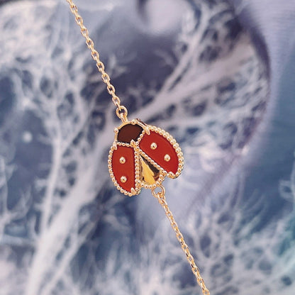 [OAKJURI Jewelry]LUCKY SPRING 1 MOTIF PINK GOLD BRACELET