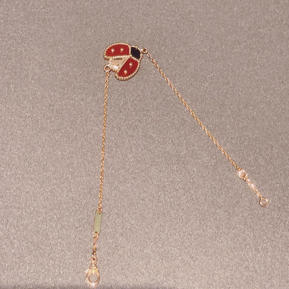 [OAKJURI Jewelry]LUCKY SPRING 1 MOTIF PINK GOLD BRACELET
