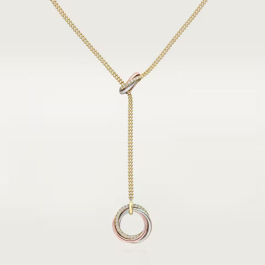 [OAKJURI Jewelry] TRINITY DIAMONDS NECKLACE