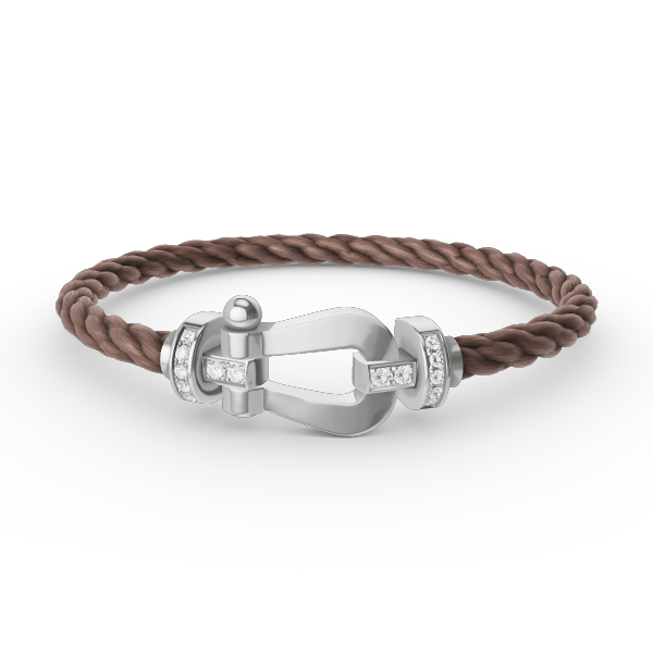 [OAKJURI Jewelry]FORCE LARGE HORSESHOE HALF DIAMOND BRACELET SILVER