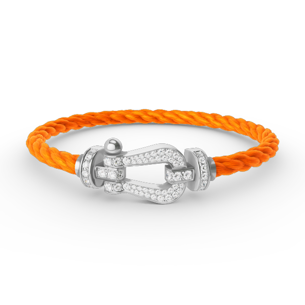 [OAKJURI Jewelry]FORCE LARGE HORSESHOE FULL DIAMOND BRACELET SILVER