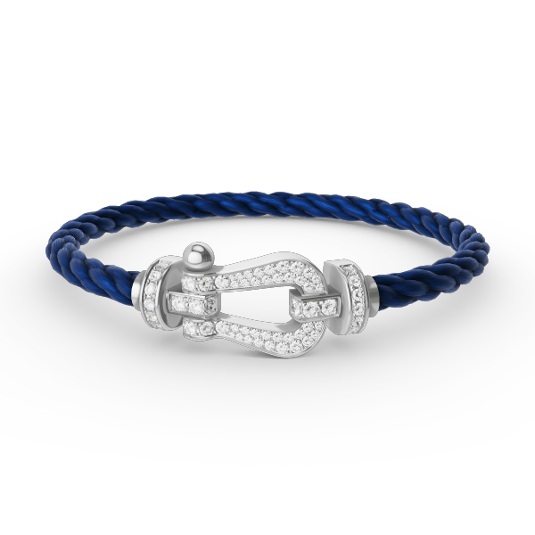 [OAKJURI Jewelry]FORCE LARGE HORSESHOE FULL DIAMOND BRACELET SILVER