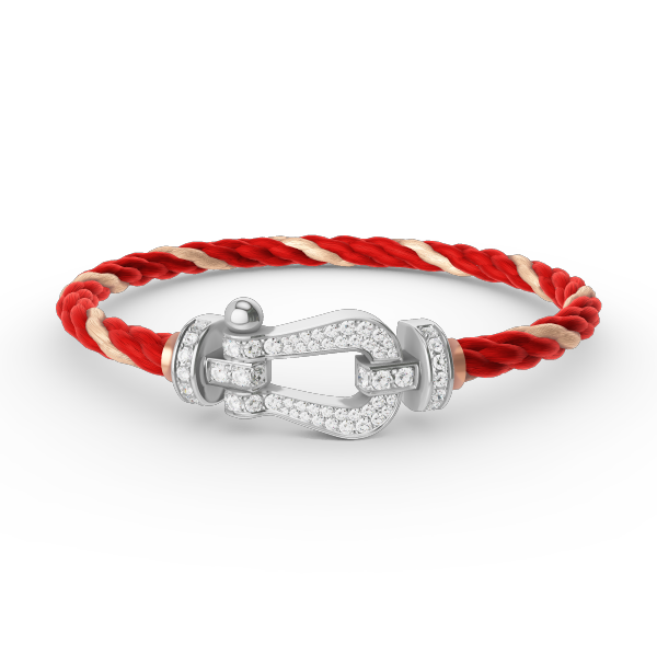 [OAKJURI Jewelry]FORCE LARGE HORSESHOE FULL DIAMOND BRACELET SILVER