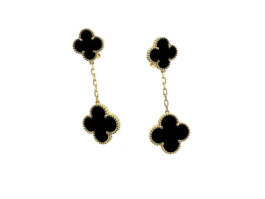 [OAKJURI Jewelry]CLOVER 2 MOTIFS  EARRINGS (MULTIPLE CHOICESC