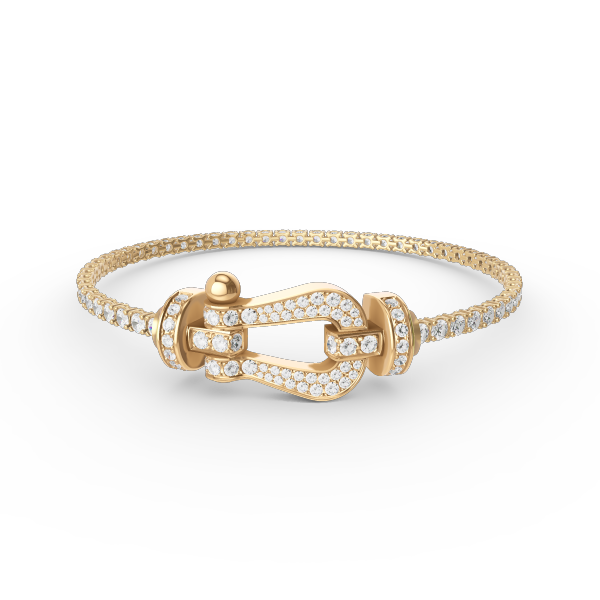 [OAKJURI Jewelry]FORCE  LARGE HORSESHOE FULL DIAMOND TENNIS BRACELET