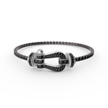 [OAKJURI Jewelry]FORCE  LARGE HORSESHOE FULL DIAMOND TENNIS BRACELET